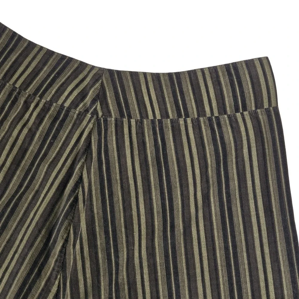 90s Grunge Striped Corduroy Mini Skirt A-Line Boho Retro MD LG Lightweight Alt